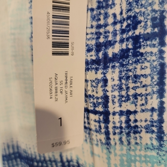 EASY wear By Chicos Flowy Short Sleeve Top Size M (1) - Picture 8 of 12